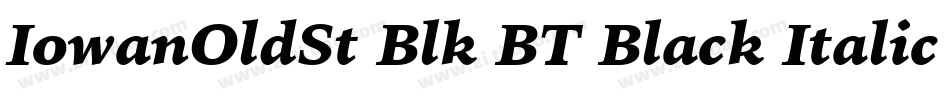 IowanOldSt Blk BT Black Italic字体转换